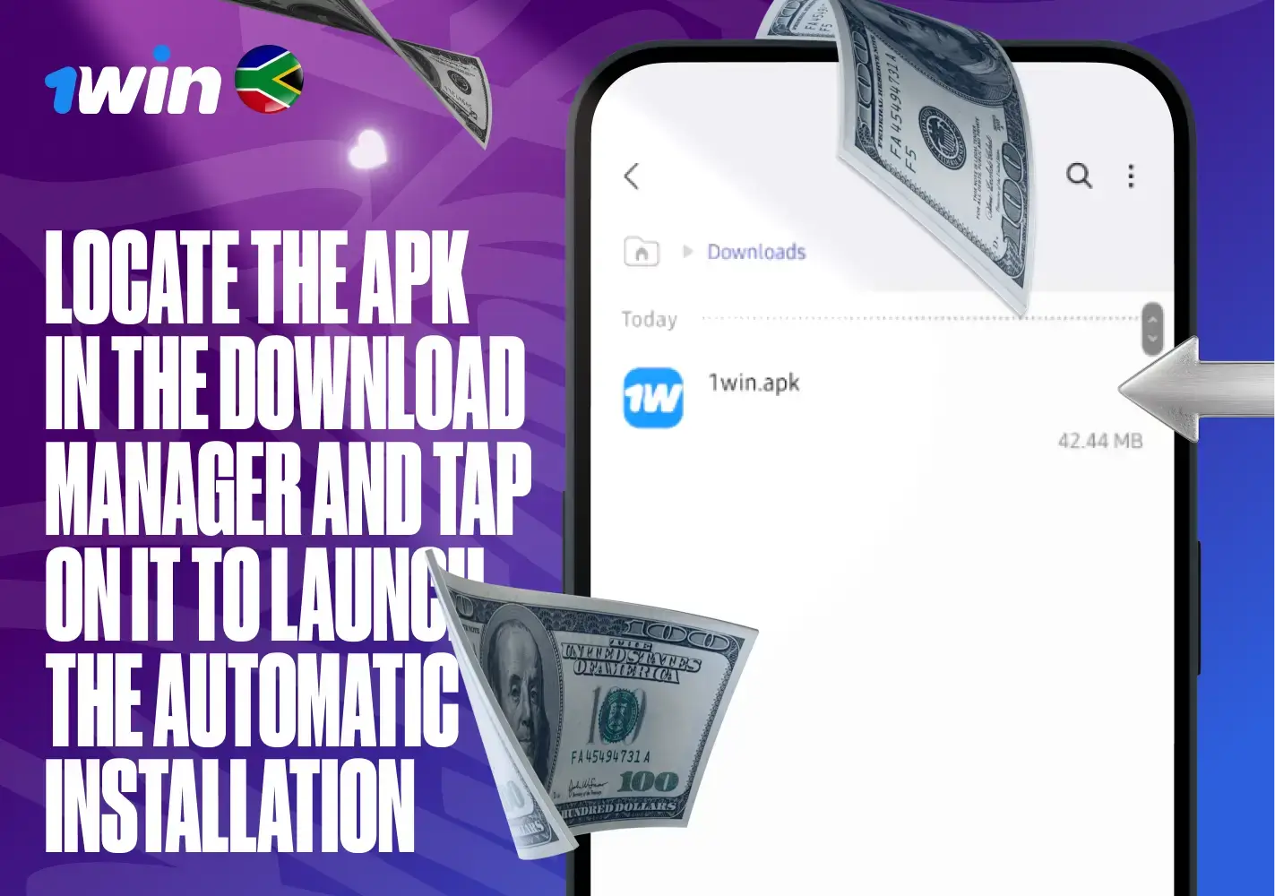Step 4: Launching the APK installation from the download manager